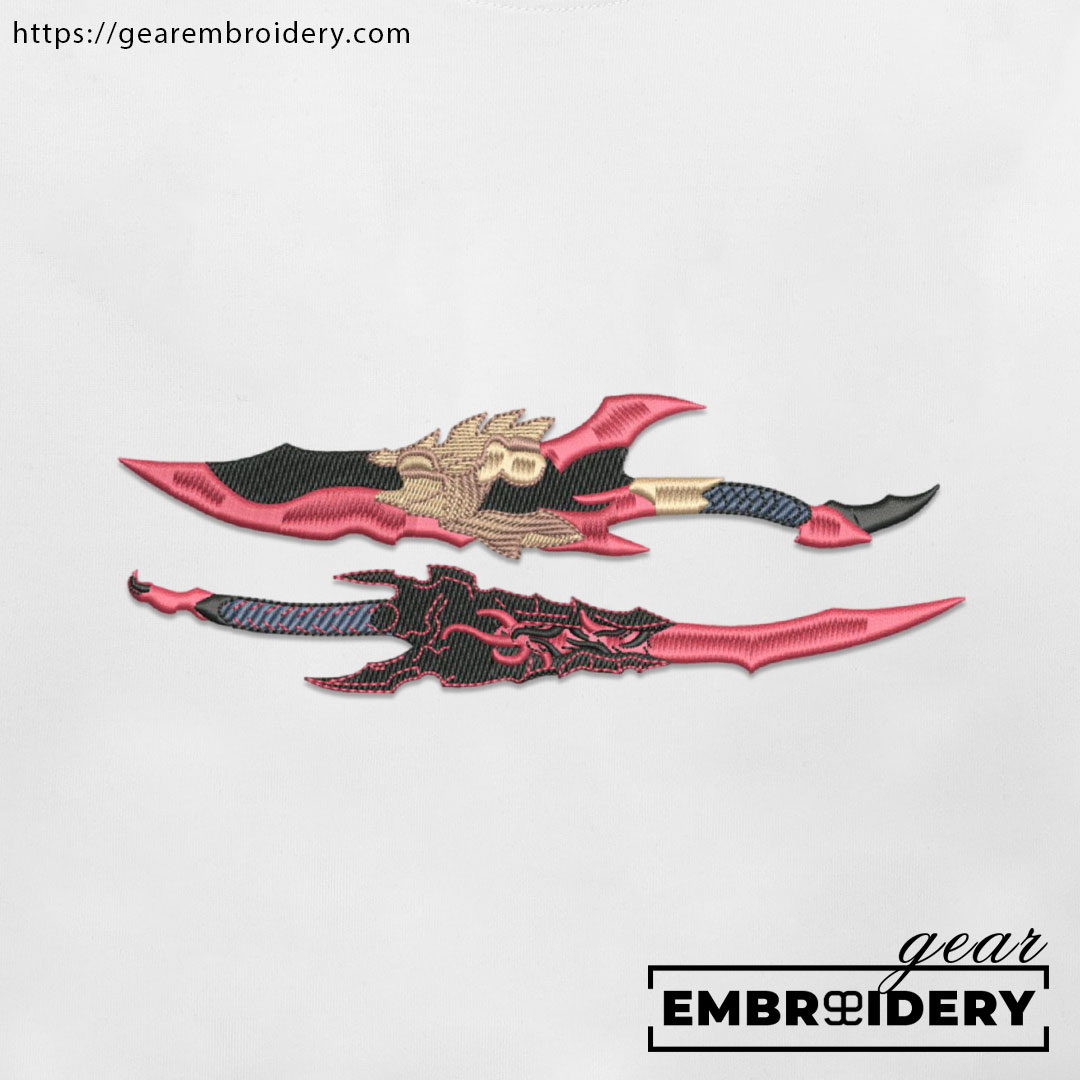 Jinwoo daggers Solo Leveling Anime Embroidered Design Personalized Embroidered T Shirt Sweatshirt Hoodie Clothing SL001