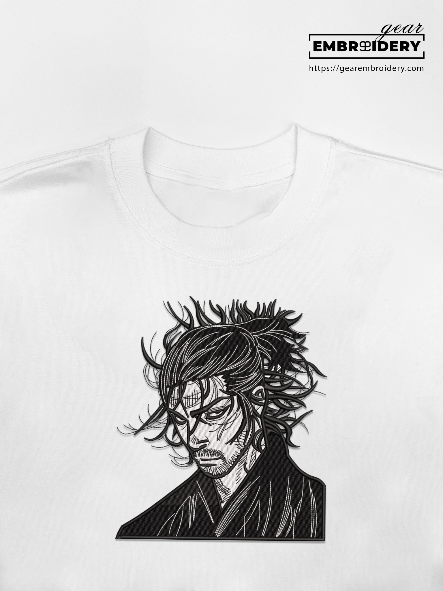 Miyamoto musashi Vagabond Anime Embroidered Design Personalized Embroidered T Shirt Sweatshirt Hoodie Clothing VB001