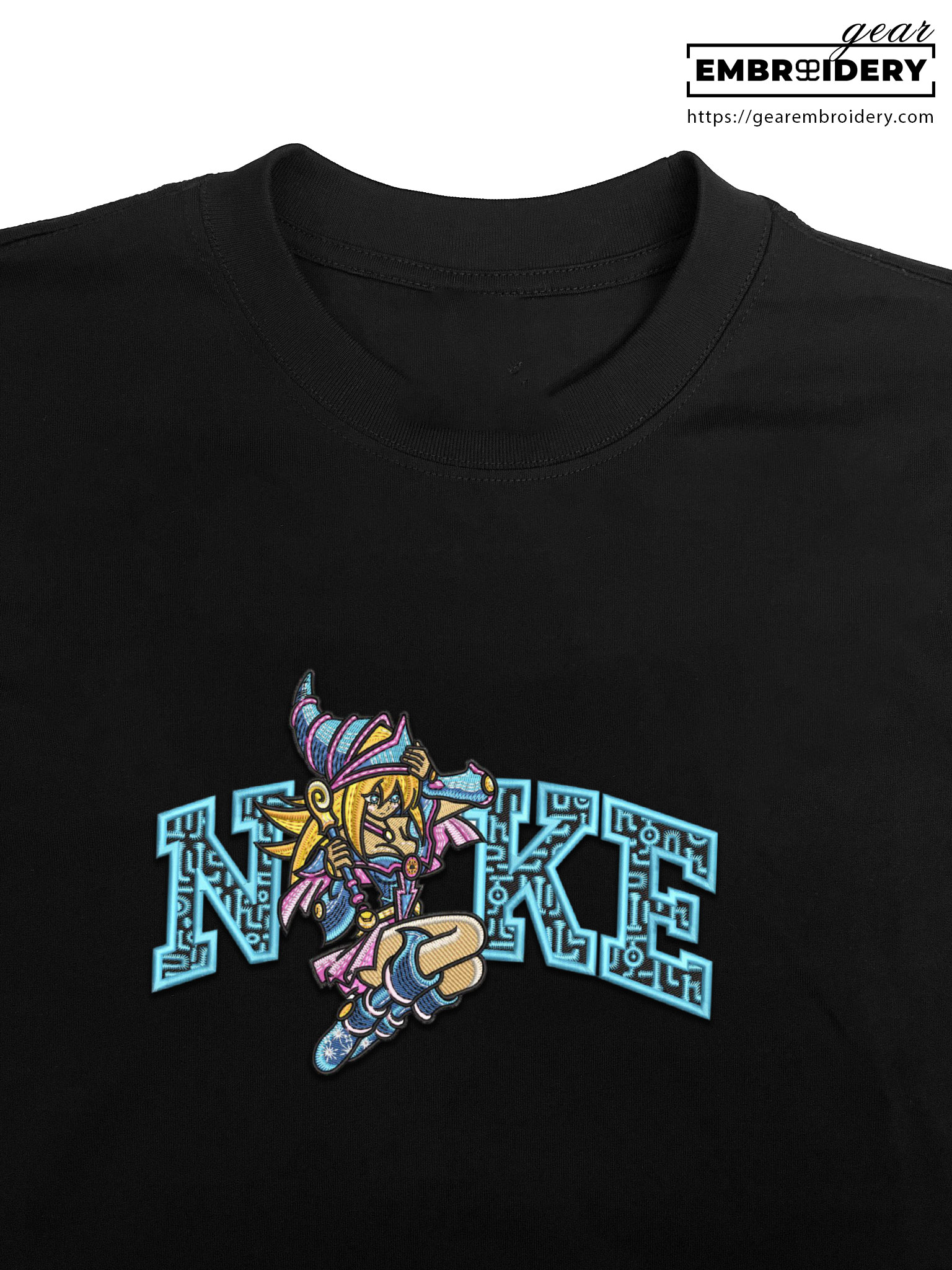 Dark lady mage nike Yu Gi Oh Anime Embroidered Design Personalized Embroidered T Shirt Sweatshirt Hoodie Clothing YG002