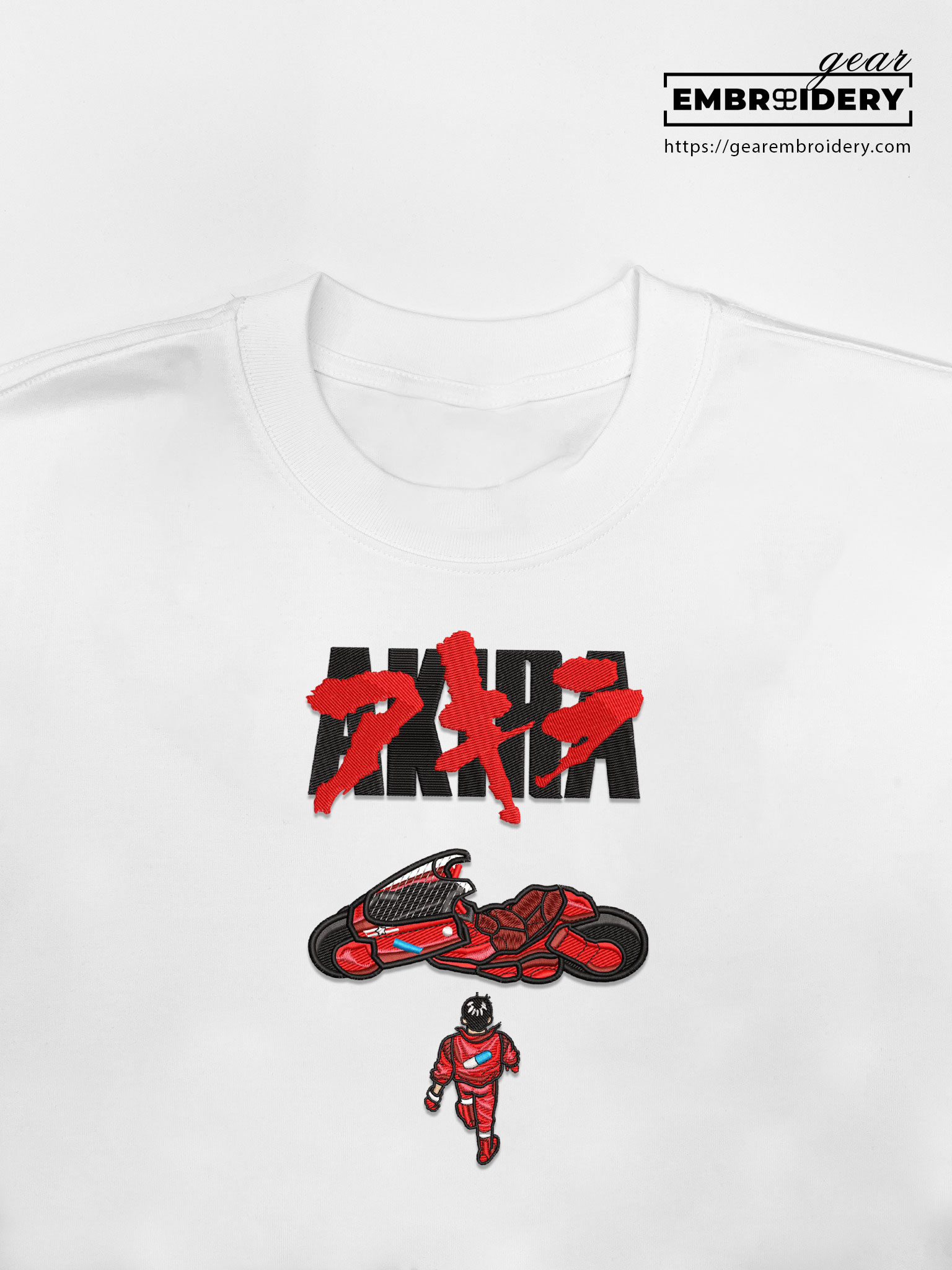 Akira bike akira anime Embroidered Design Personalized Embroidered T Shirt Sweatshirt Hoodie Clothing AM001