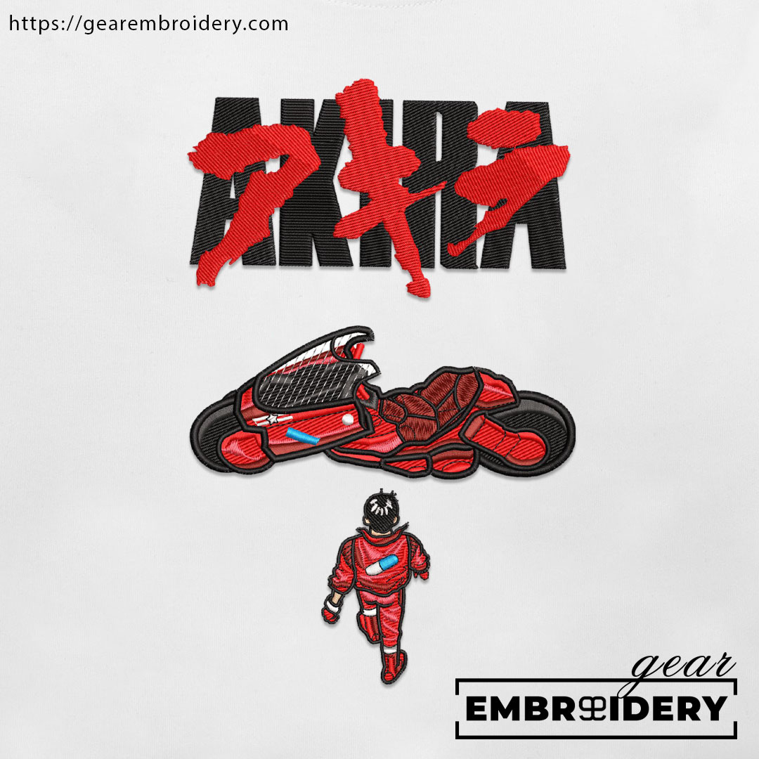 Akira bike akira anime Embroidered Design Personalized Embroidered T Shirt Sweatshirt Hoodie Clothing AM001