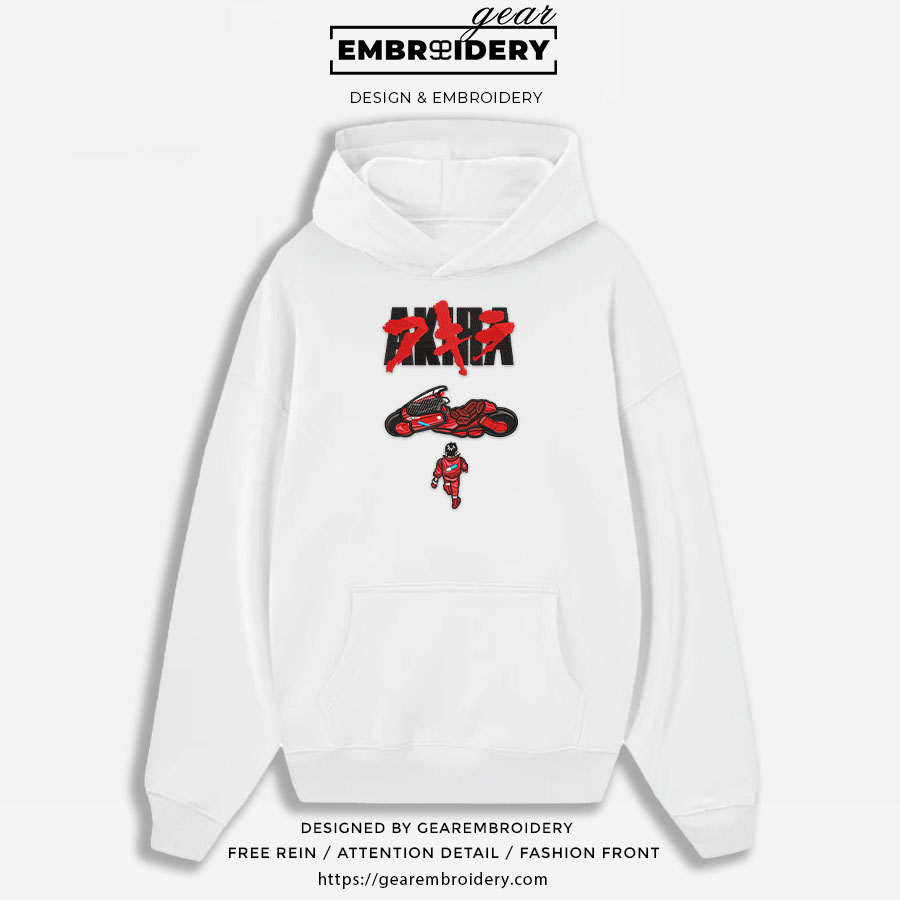 Akira bike akira anime Embroidered Design Personalized Embroidered T Shirt Sweatshirt Hoodie Clothing AM001