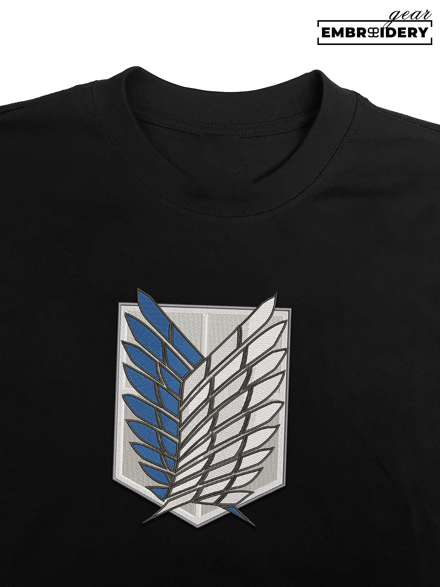 Attack on titan logo Attack On Titan Anime Embroidered Design Personalized Embroidered T Shirt Sweatshirt Hoodie Clothing ATT007