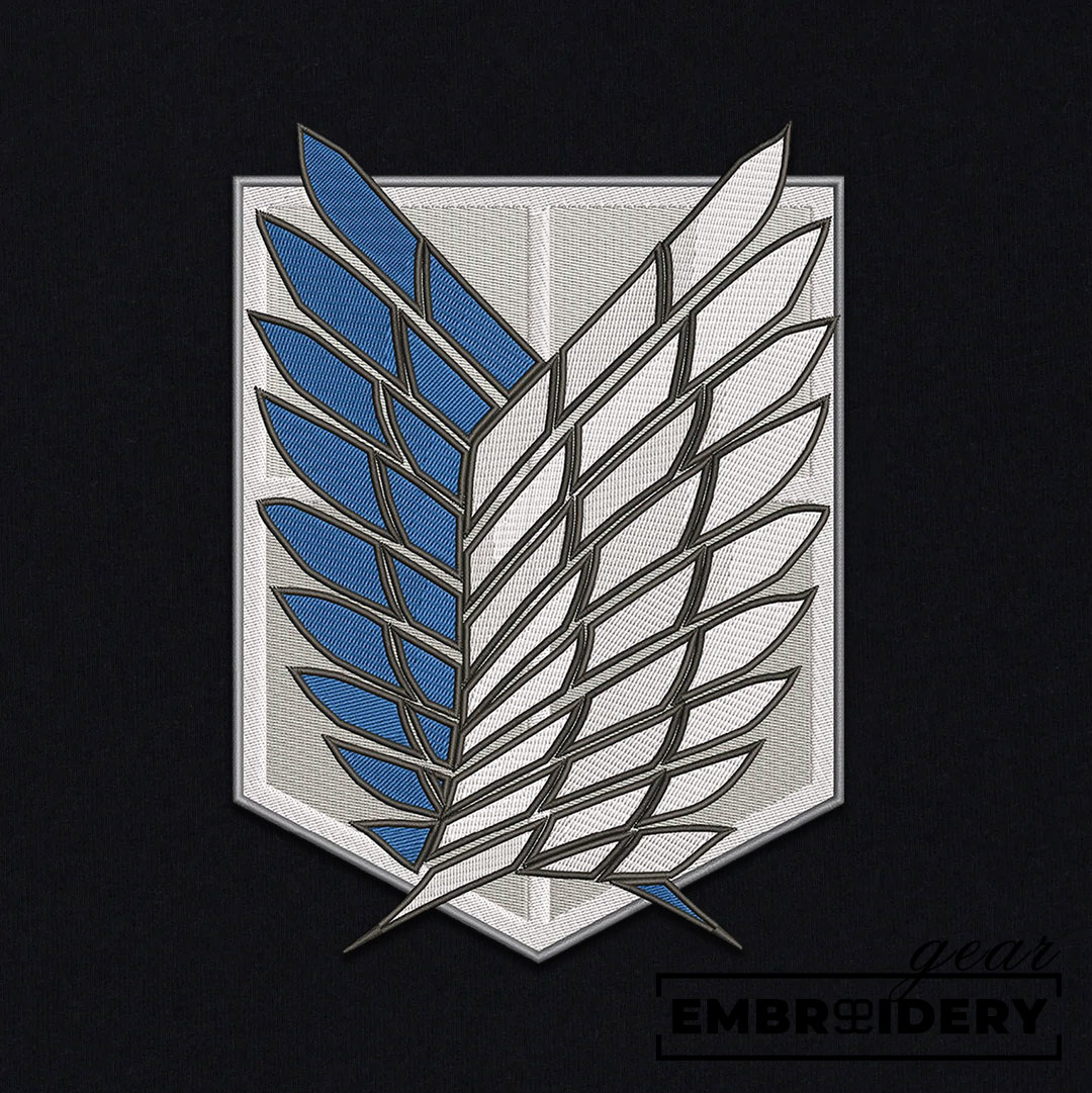 Attack on titan logo Attack On Titan Anime Embroidered Design Personalized Embroidered T Shirt Sweatshirt Hoodie Clothing ATT007