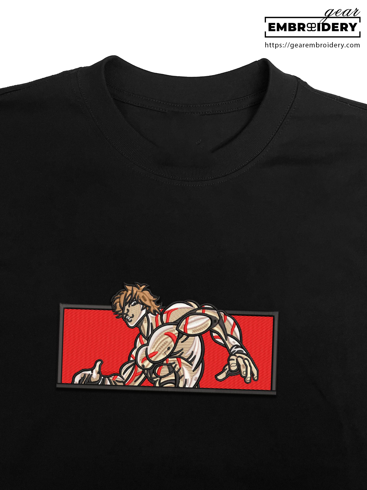 Baki Baki Anime Embroidered Design Personalized Embroidered T Shirt Sweatshirt Hoodie Clothing BK003