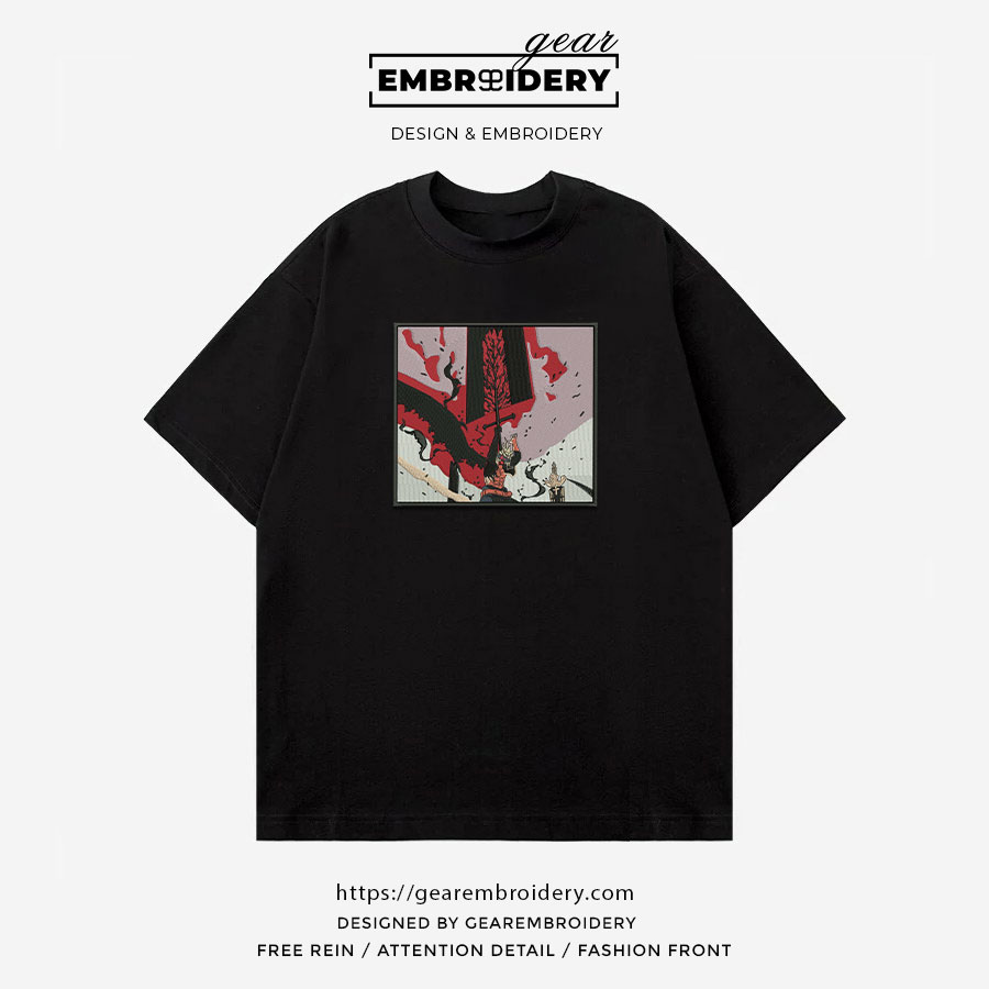 Asta attack Black Clover Anime Embroidered Design Personalized Embroidered T Shirt Sweatshirt Hoodie Clothing BC002