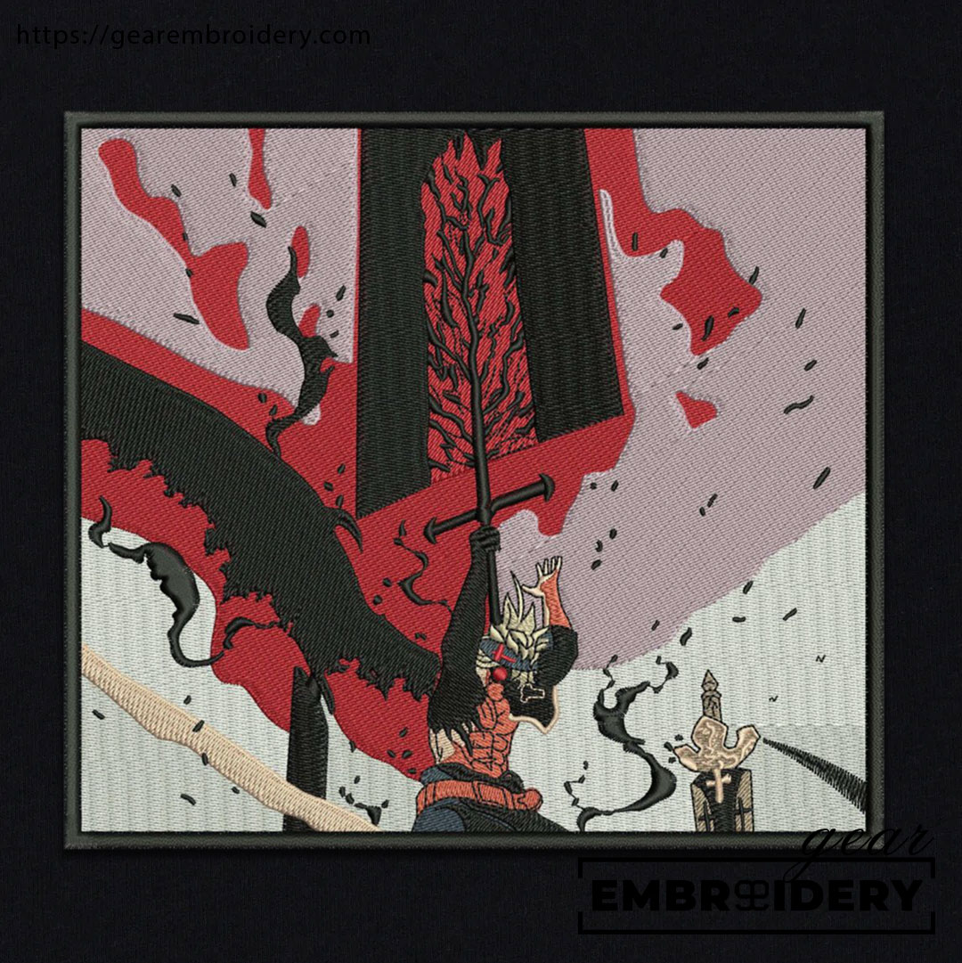 Asta attack Black Clover Anime Embroidered Design Personalized Embroidered T Shirt Sweatshirt Hoodie Clothing BC002