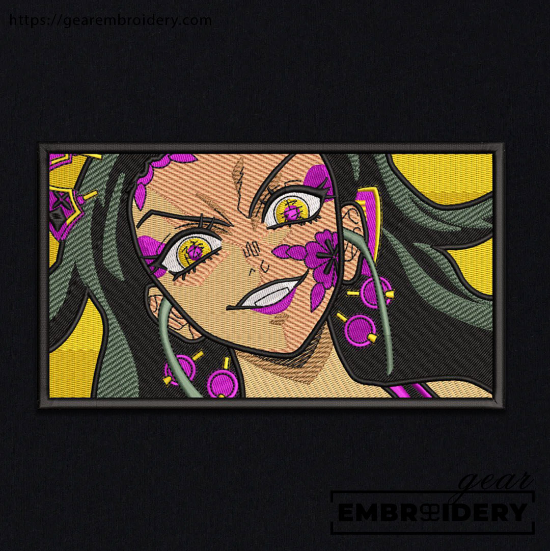 Daki Demon Slayer Anime Embroidered Design Personalized Embroidered T Shirt Sweatshirt Hoodie Clothing DS0006