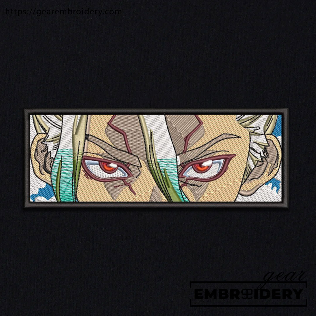 Senku eyes Dr Stone Anime Embroidered Design Personalized Embroidered T Shirt Sweatshirt Hoodie Clothing DS002