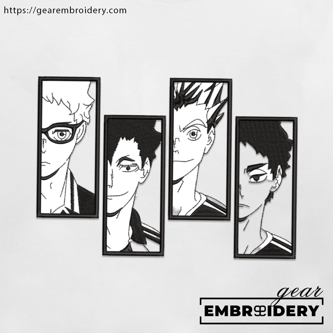 Haikyuu players Haikyuu Anime Embroidered Design Personalized Embroidered T Shirt Sweatshirt Hoodie Clothing HK002