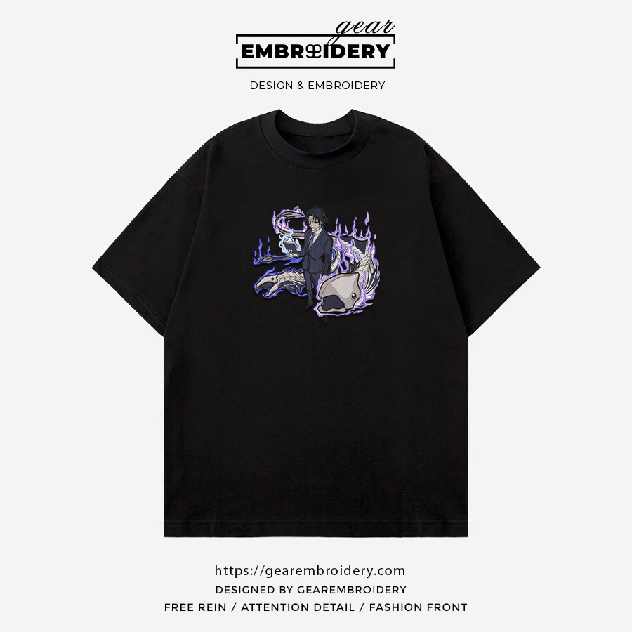 Chrollo lucifer fishes Hunter x Hunter Anime Embroidered Design Personalized Embroidered T Shirt Sweatshirt Hoodie Clothing HXH003