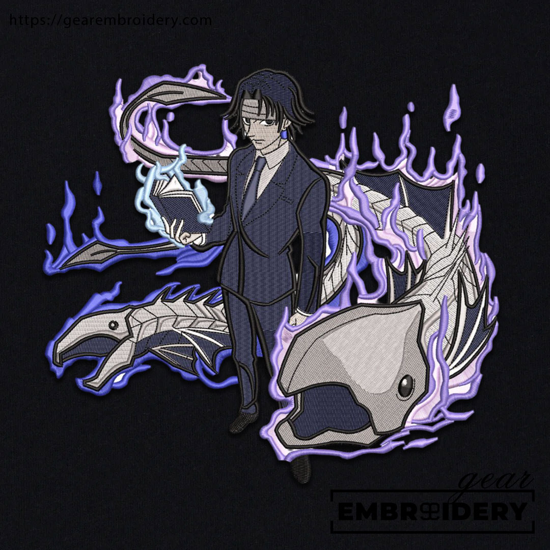 Chrollo lucifer fishes Hunter x Hunter Anime Embroidered Design Personalized Embroidered T Shirt Sweatshirt Hoodie Clothing HXH003