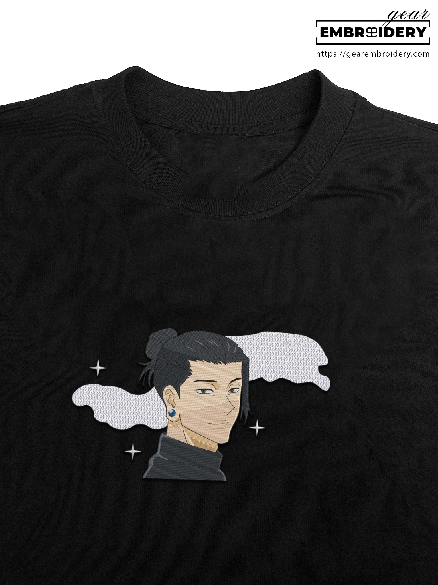 Geto smile Jujutsu Kaisen Anime Embroidered Design Personalized Embroidered T Shirt Sweatshirt Hoodie Clothing JK002