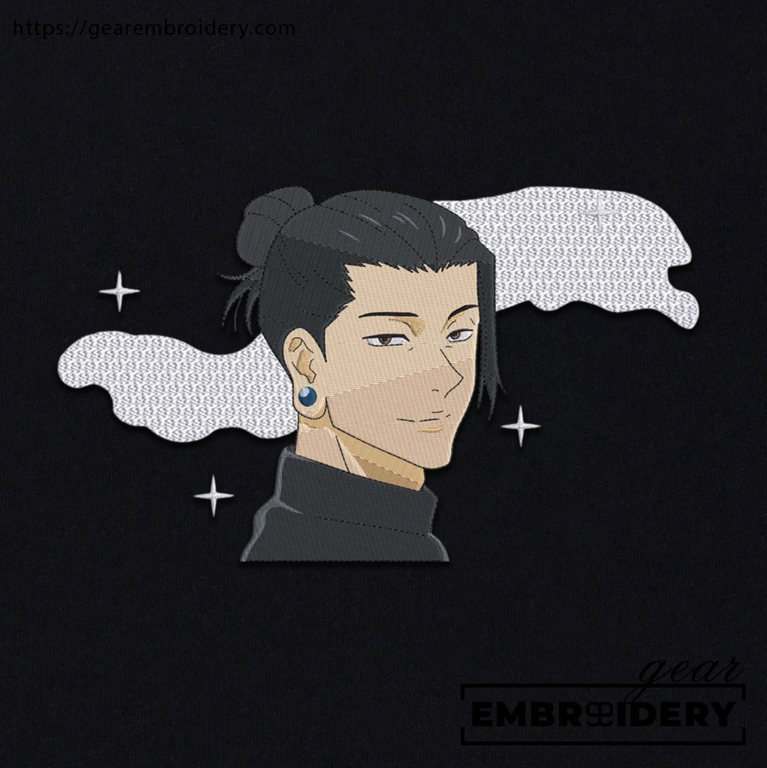 Geto smile Jujutsu Kaisen Anime Embroidered Design Personalized Embroidered T Shirt Sweatshirt Hoodie Clothing JK002