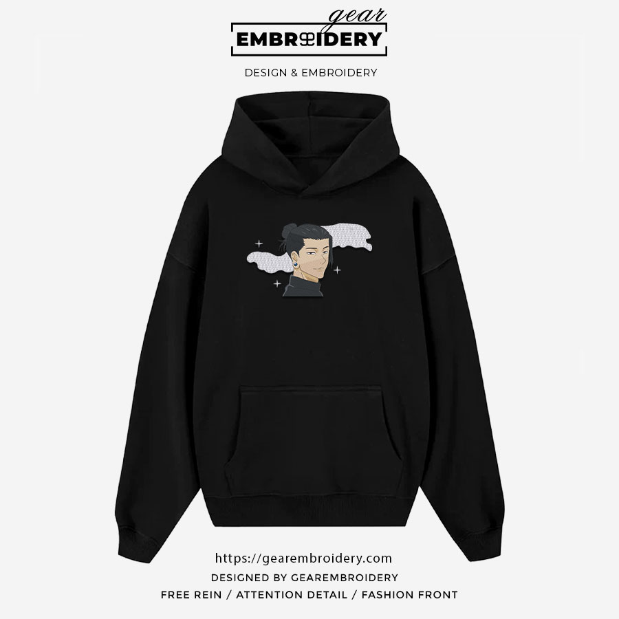 Geto smile Jujutsu Kaisen Anime Embroidered Design Personalized Embroidered T Shirt Sweatshirt Hoodie Clothing JK002