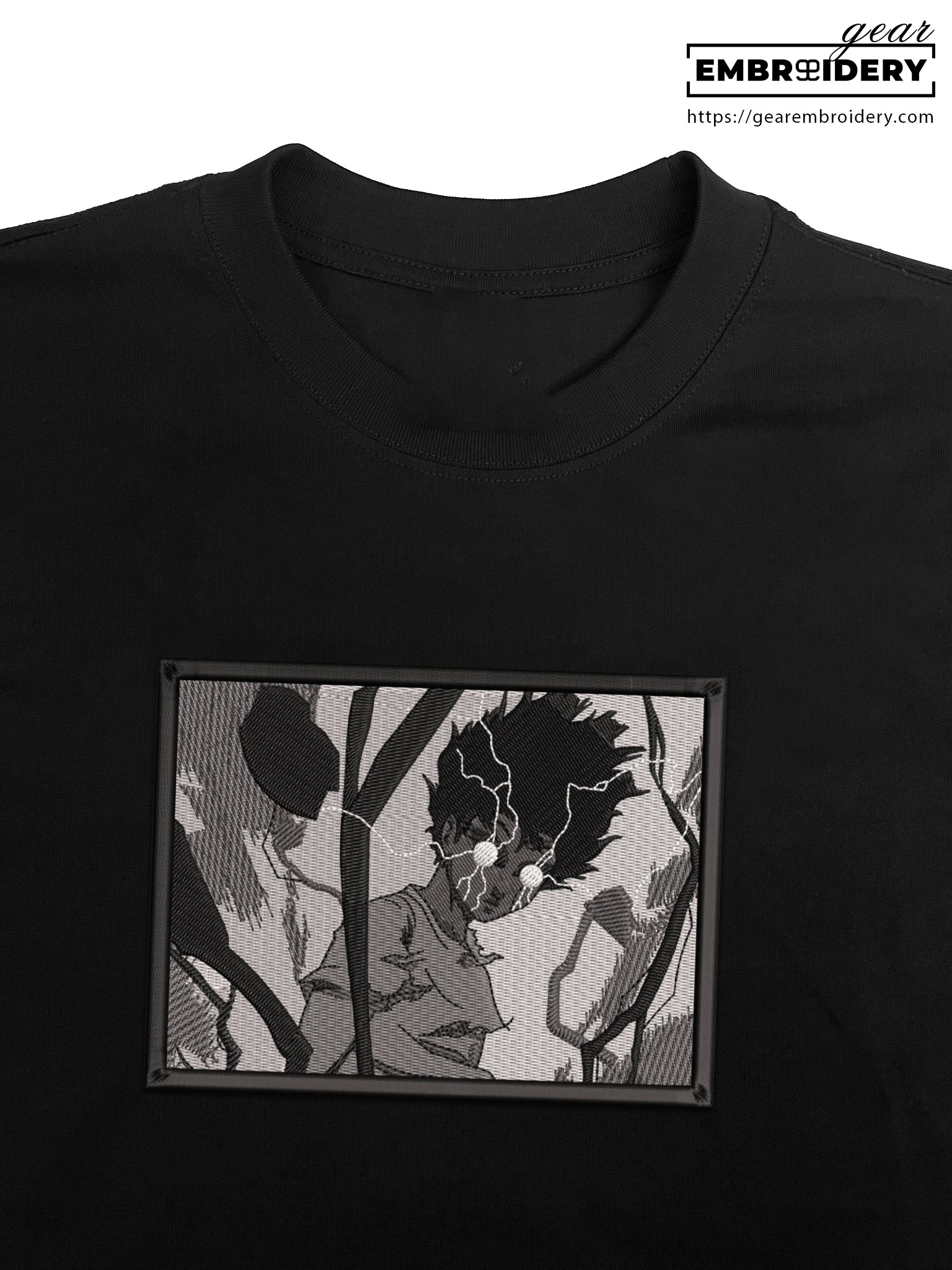 Mob 100 Mob Psycho 100 Anime Embroidered Design Personalized Embroidered T Shirt Sweatshirt Hoodie Clothing MP002