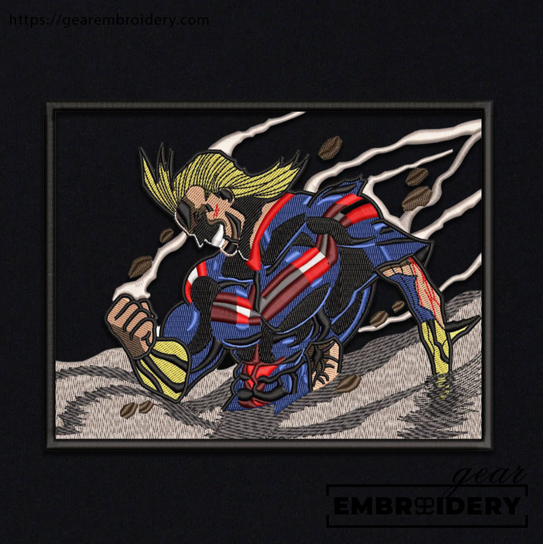 All might My Hero Academia Anime Embroidered Design Personalized Embroidered T Shirt Sweatshirt Hoodie Clothing MHA002