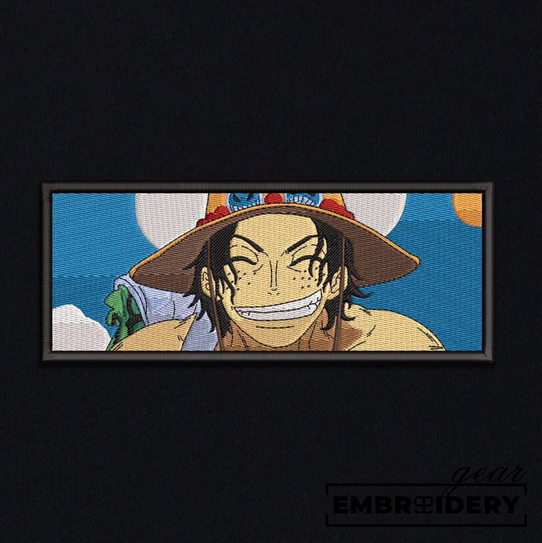 Ace smile One Piece Embroidered Design Personalized Embroidered T Shirt Sweatshirt Hoodie Clothing OP0014