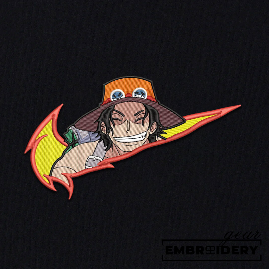 Ace swoosh nike One Piece Anime Embroidered Design Personalized Embroidered T Shirt Sweatshirt Hoodie Clothing OP0015