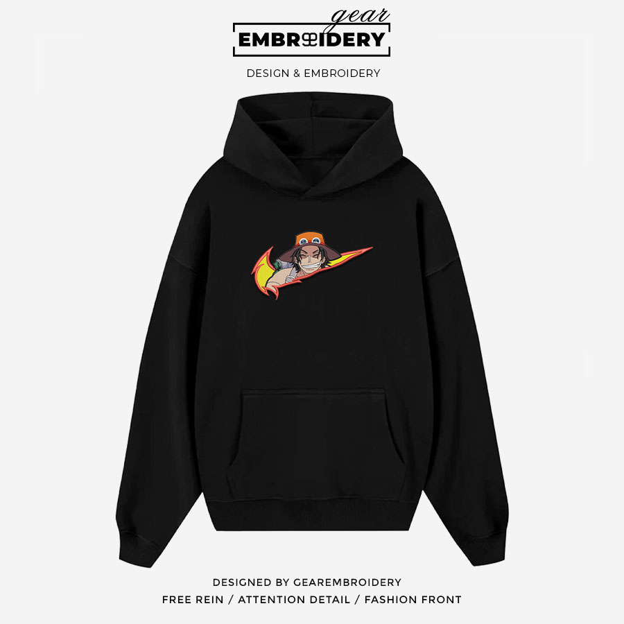 Ace swoosh nike One Piece Anime Embroidered Design Personalized Embroidered T Shirt Sweatshirt Hoodie Clothing OP0015