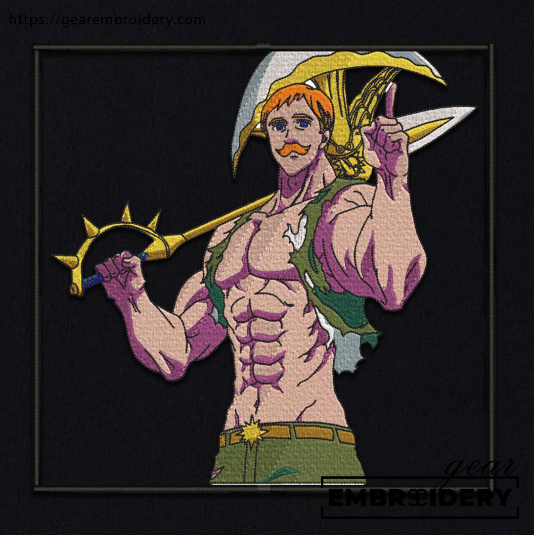 Escanor Seven Deadly Sins Anime Embroidered Design Personalized Embroidered T Shirt Sweatshirt Hoodie Clothing SDS002