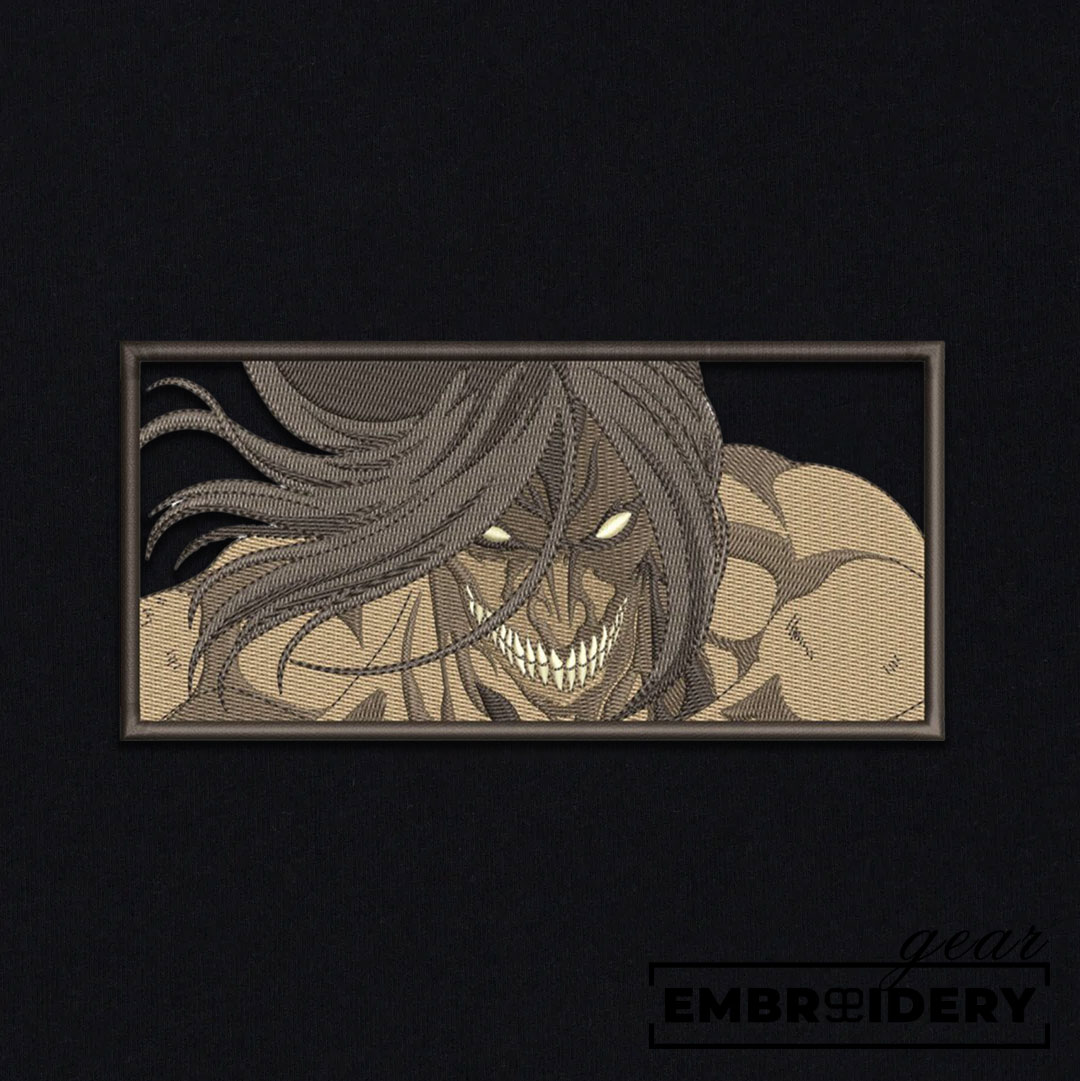 Attack titan Attack On Titan Anime Embroidered Design Personalized Embroidered T Shirt Sweatshirt Hoodie Clothing ATT008