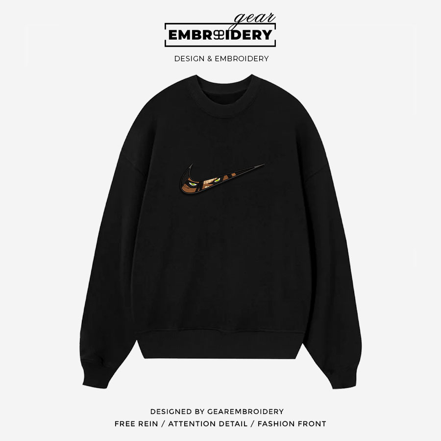 Attack titan swoosh Attack On Titan Anime Embroidered Design Personalized Embroidered T Shirt Sweatshirt Hoodie Clothing ATT009