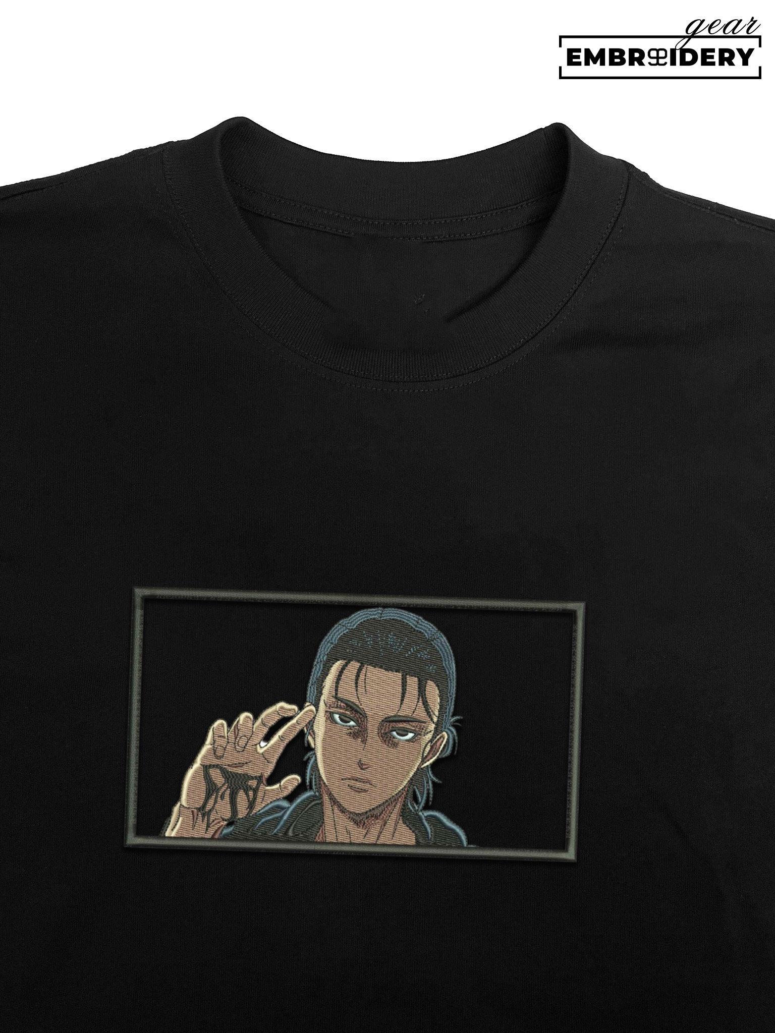 Eren Attack On Titan Anime Embroidered Design Personalized Embroidered T Shirt Sweatshirt Hoodie Clothing ATT013