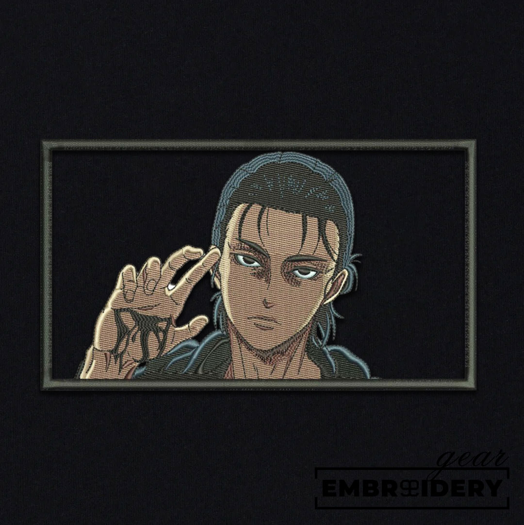 Eren Attack On Titan Anime Embroidered Design Personalized Embroidered T Shirt Sweatshirt Hoodie Clothing ATT013