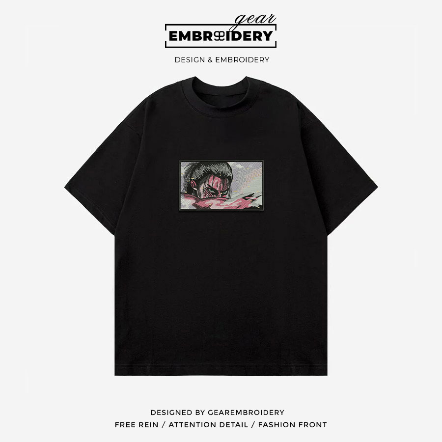 Eren fallen angel Attack On Titan Anime Embroidered Design Personalized Embroidered T Shirt Sweatshirt Hoodie Clothing ATT020
