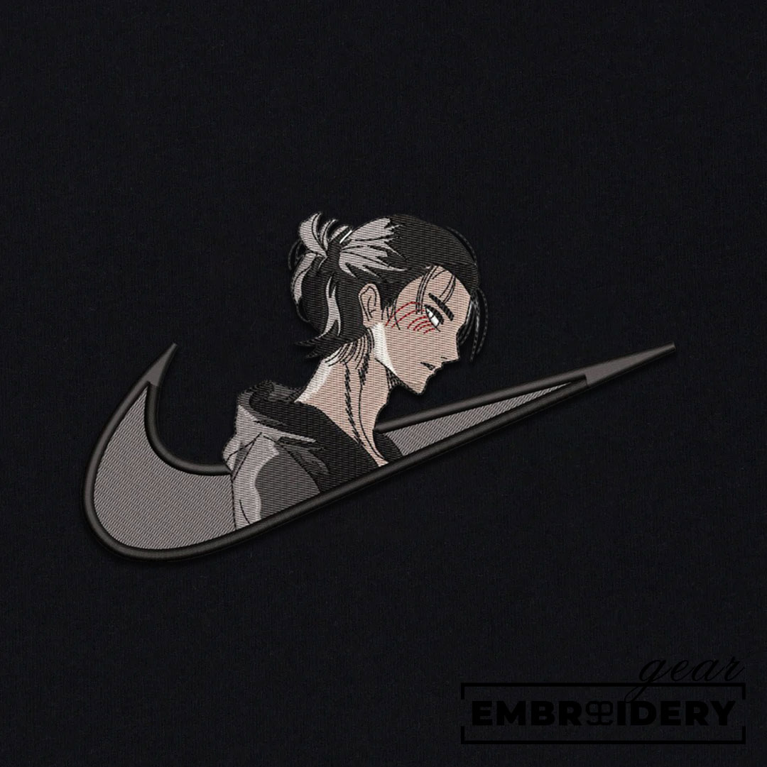 Eren swoosh Attack On Titan Anime Embroidered Design Personalized Embroidered T Shirt Sweatshirt Hoodie Clothing ATT028