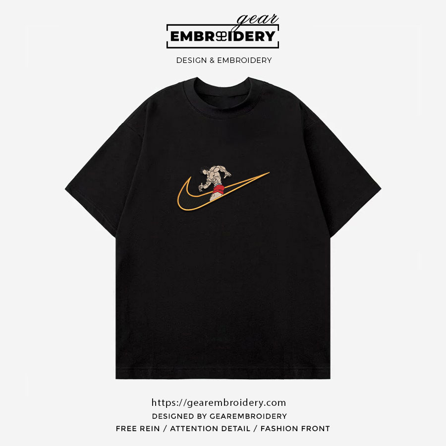 Baki swoosh nike Baki Anime Embroidered Design Personalized Embroidered T Shirt Sweatshirt Hoodie Clothing BK014