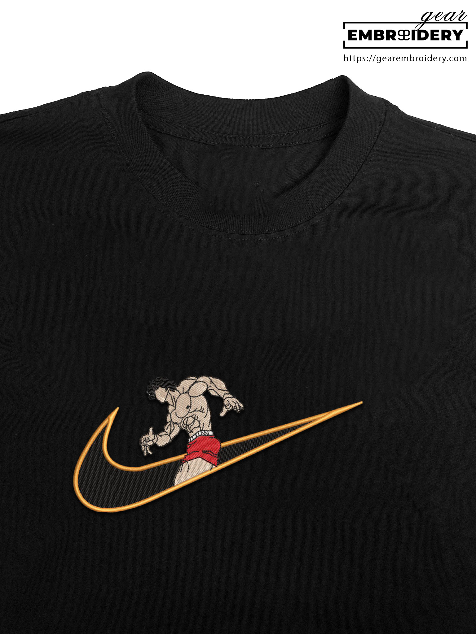 Baki swoosh nike Baki Anime Embroidered Design Personalized Embroidered T Shirt Sweatshirt Hoodie Clothing BK014