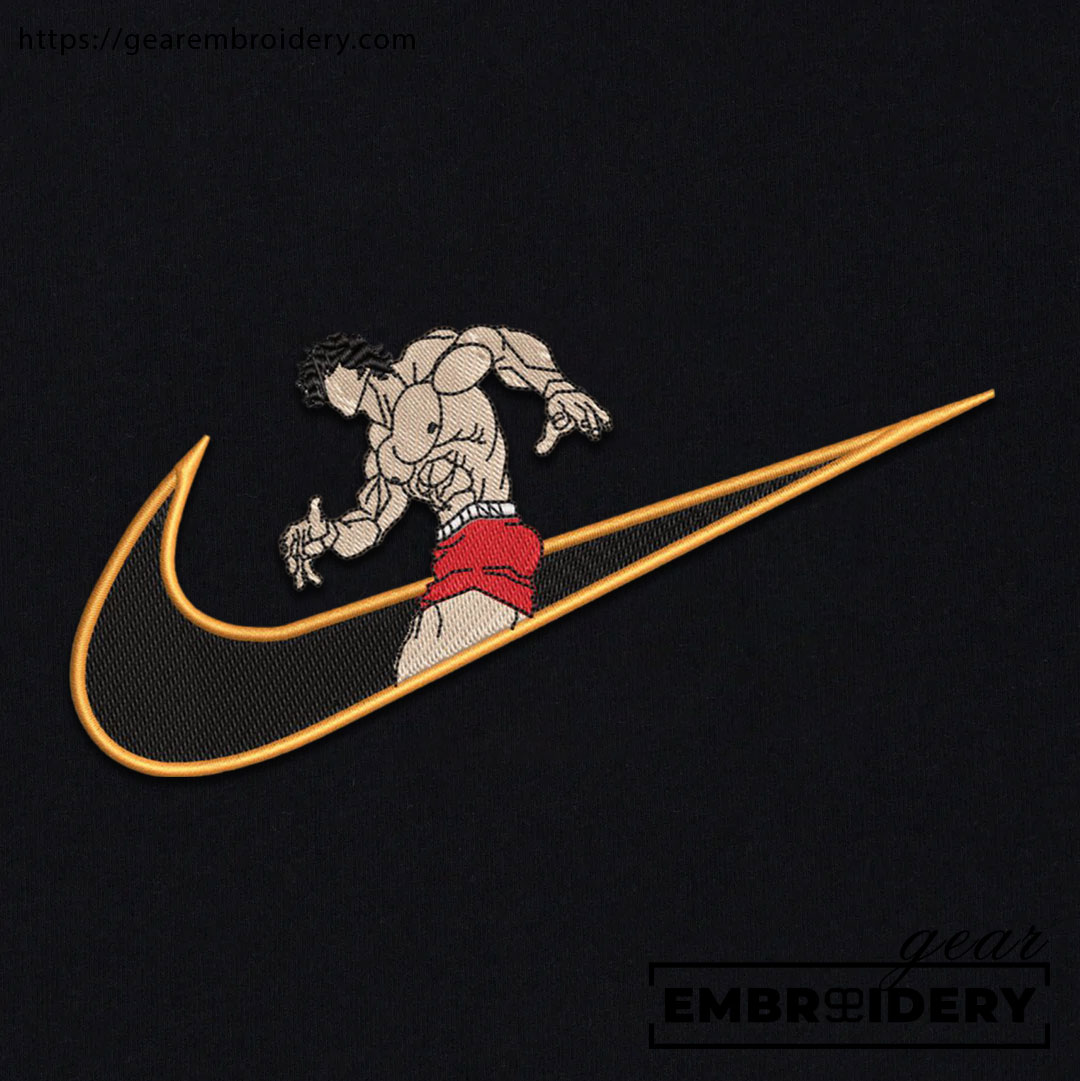 Baki swoosh nike Baki Anime Embroidered Design Personalized Embroidered T Shirt Sweatshirt Hoodie Clothing BK014