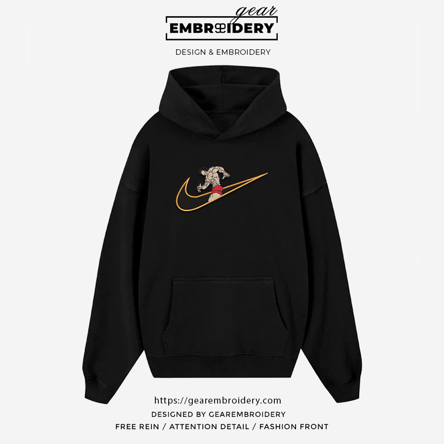 Baki swoosh nike Baki Anime Embroidered Design Personalized Embroidered T Shirt Sweatshirt Hoodie Clothing BK014