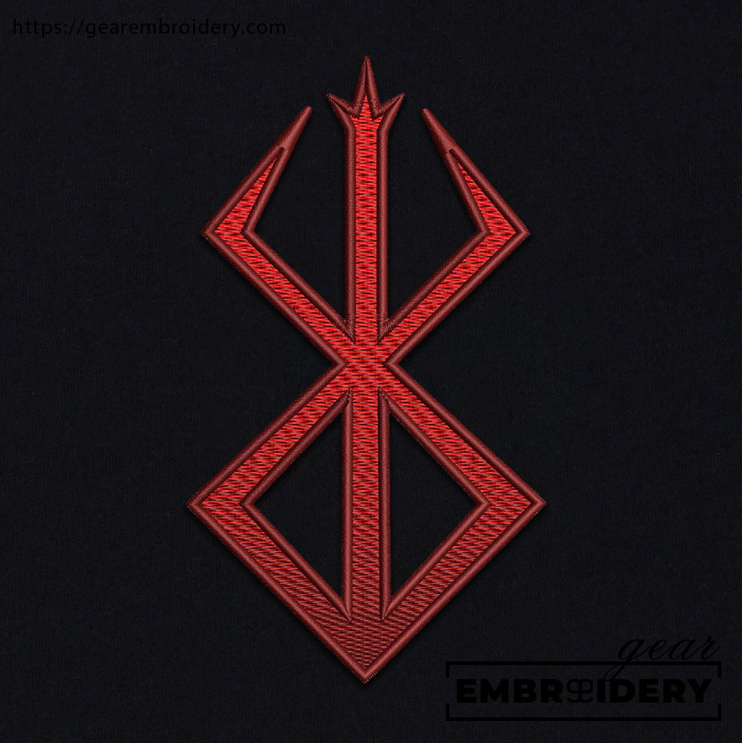 Berserk logo Berserki Anime Embroidered Design Personalized Embroidered T Shirt Sweatshirt Hoodie Clothing B003