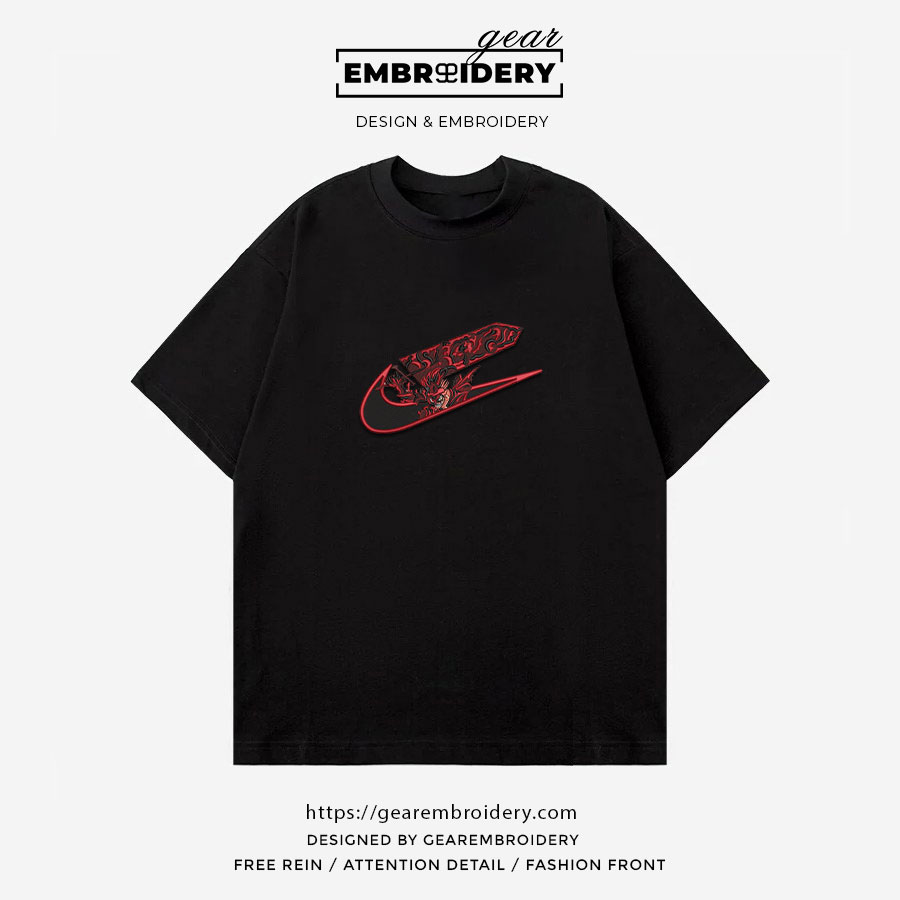 Asta demon swoosh nike Black Clover Anime Embroidered Design Personalized Embroidered T Shirt Sweatshirt Hoodie Clothing BC003