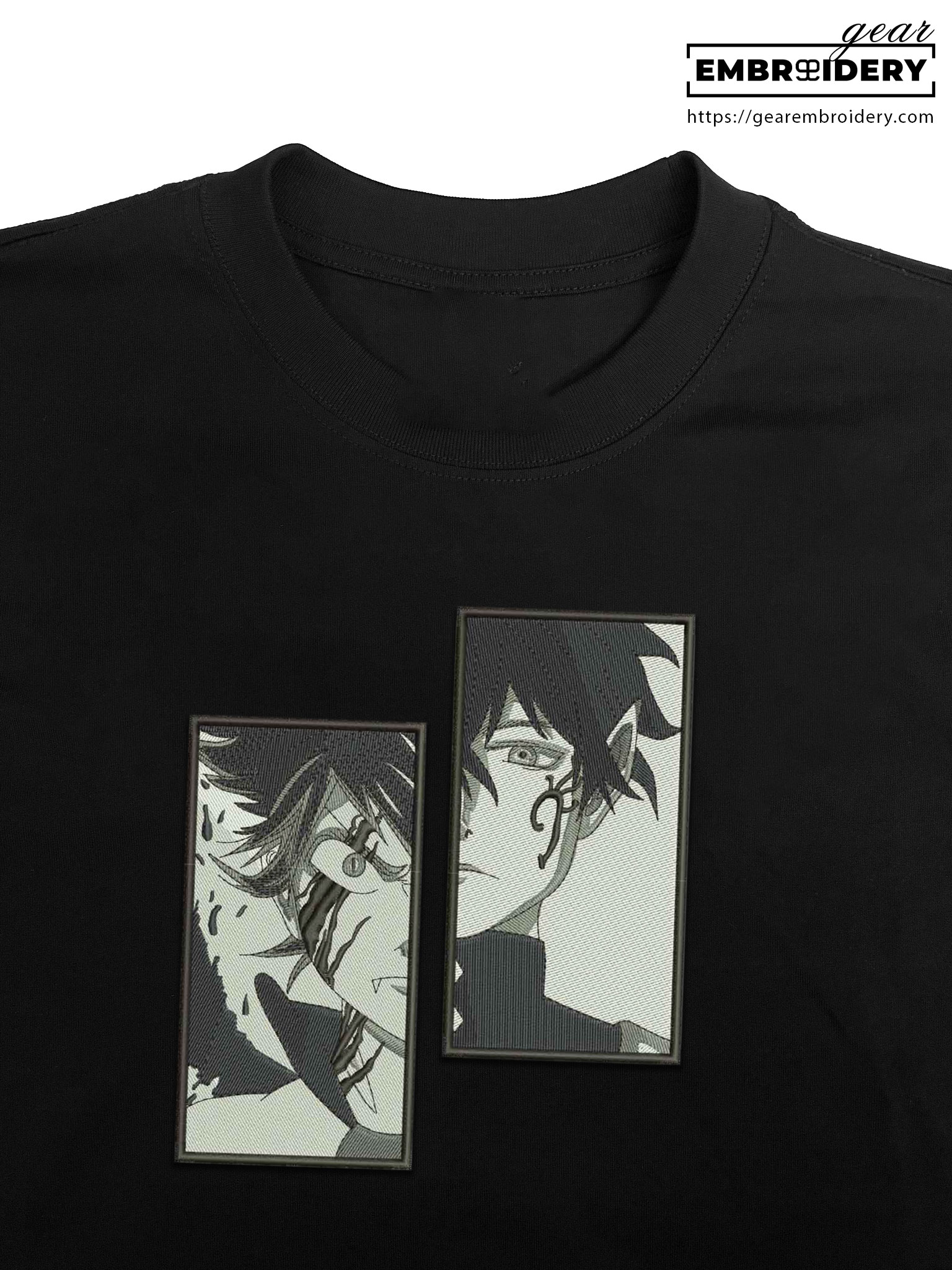 Asta x yuno Black Clover Anime Embroidered Design Personalized Embroidered T Shirt Sweatshirt Hoodie Clothing BC007