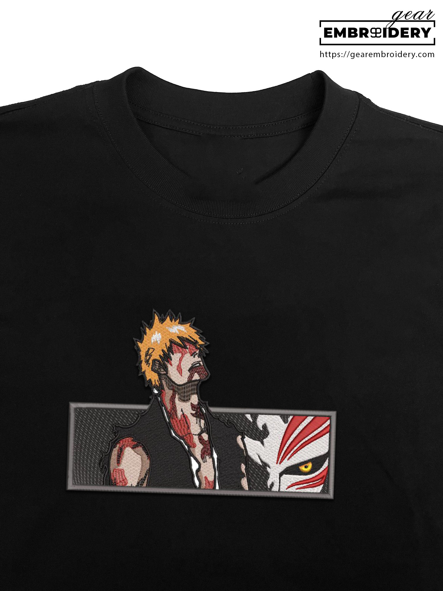 Ichigo Bleach Anime Embroidered Design Personalized Embroidered T Shirt Sweatshirt Hoodie Clothing BL005