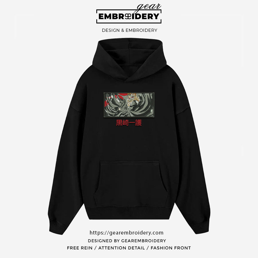 Ichigo hollow Bleach Anime Embroidered Design Personalized Embroidered T Shirt Sweatshirt Hoodie Clothing BL009