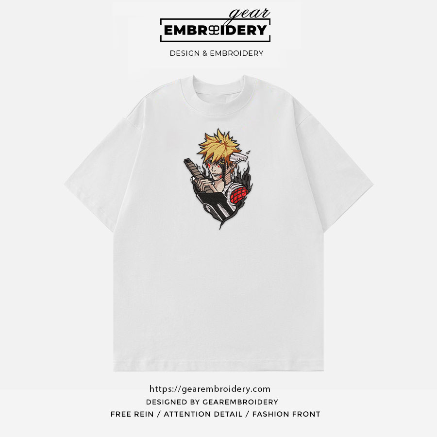 Ichigo kurosaki Bleach Anime Embroidered Design Personalized Embroidered T Shirt Sweatshirt Hoodie Clothing BL011