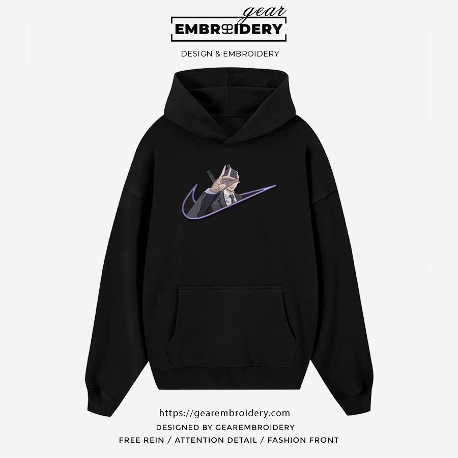 Aki kon swoosh nike Chainsaw Man Clover Anime Embroidered Design Personalized Embroidered T Shirt Sweatshirt Hoodie Clothing CM006