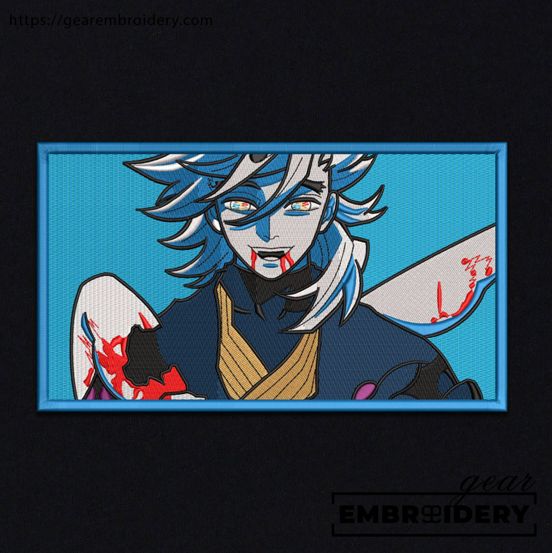 Douma Demon Slayer Anime Embroidered Design Personalized Embroidered T Shirt Sweatshirt Hoodie Clothing DS0017