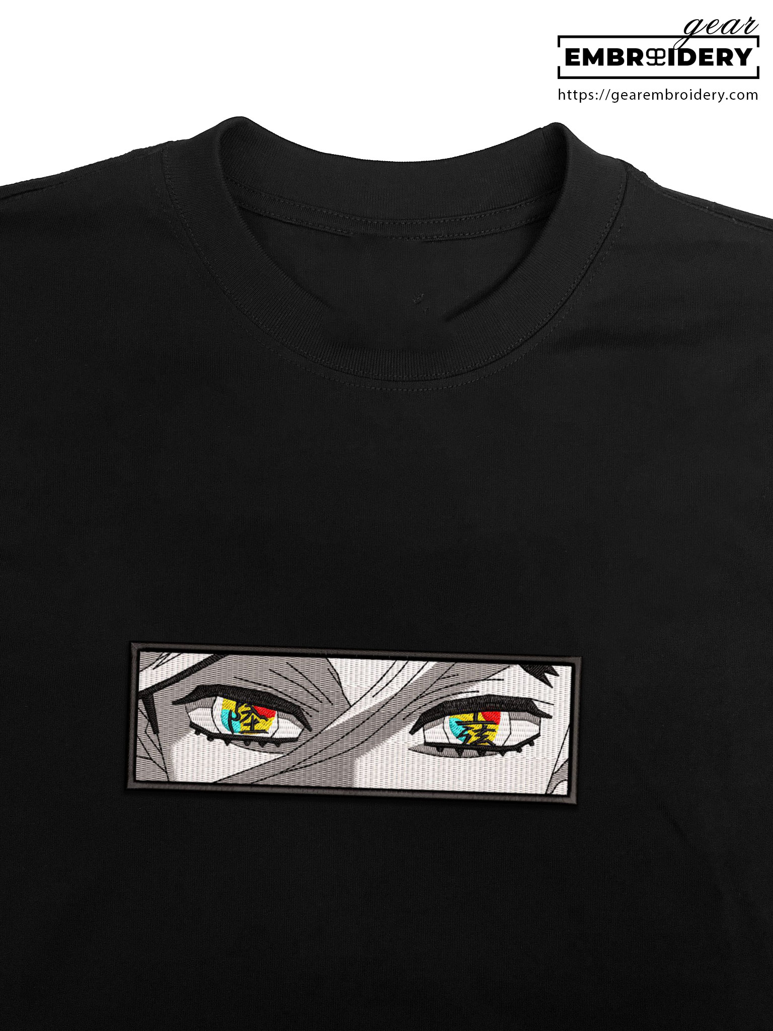 Douma eyes Demon Slayer Anime Embroidered Design Personalized Embroidered T Shirt Sweatshirt Hoodie Clothing DS0018