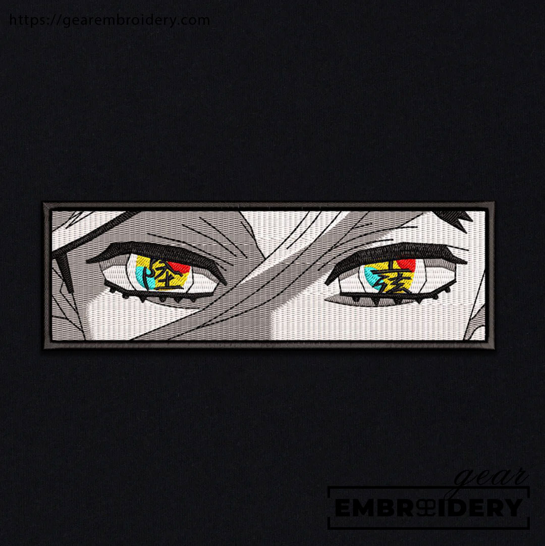 Douma eyes Demon Slayer Anime Embroidered Design Personalized Embroidered T Shirt Sweatshirt Hoodie Clothing DS0018