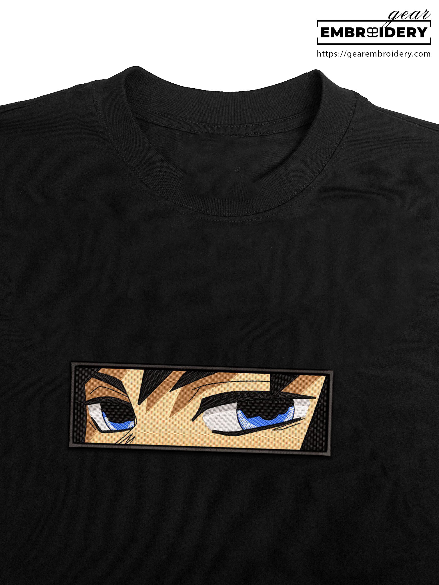 Giyu eyes Demon Slayer Anime Embroidered Design Personalized Embroidered T Shirt Sweatshirt Hoodie Clothing DS0022