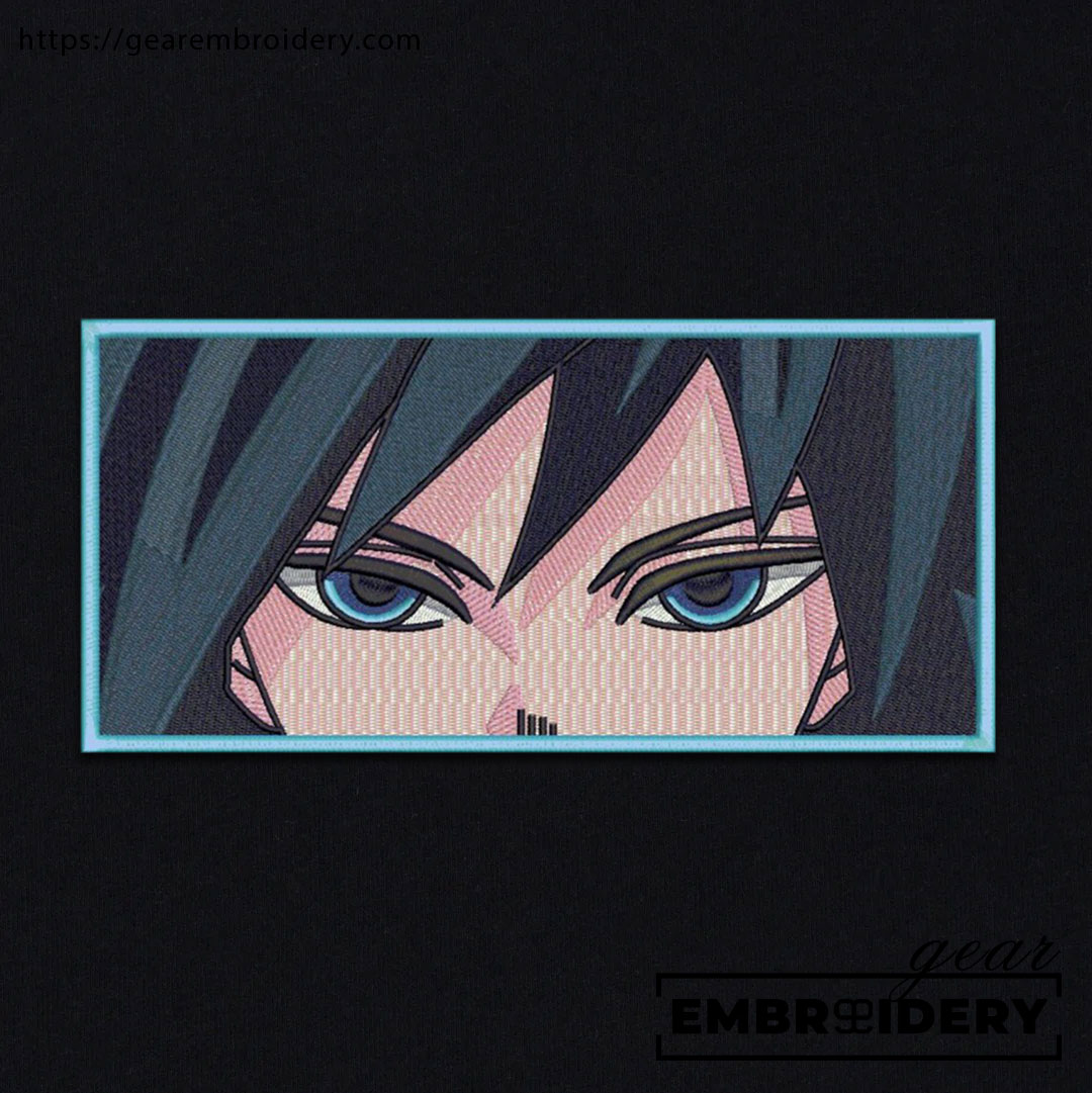 Giyu eyes Demon Slayer Anime Embroidered Design Personalized Embroidered T Shirt Sweatshirt Hoodie Clothing DS0023