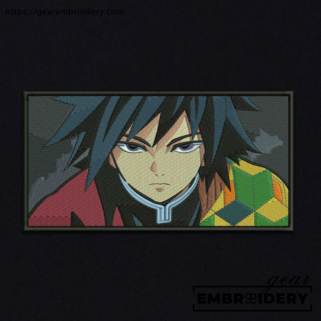 Giyu tomioka Demon Slayer Anime Embroidered Design Personalized Embroidered T Shirt Sweatshirt Hoodie Clothing DS0024