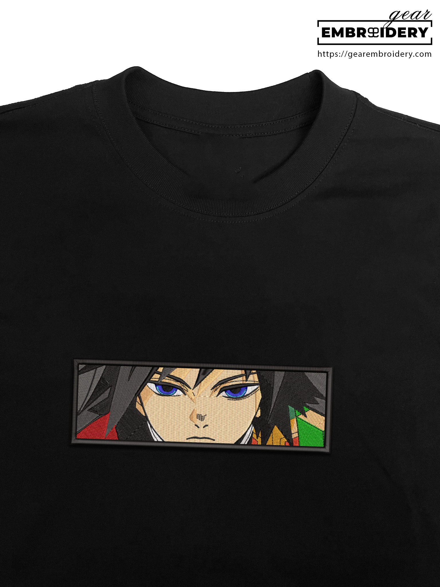 Giyu tomioka Demon Slayer Anime Embroidered Design Personalized Embroidered T Shirt Sweatshirt Hoodie Clothing DS0026