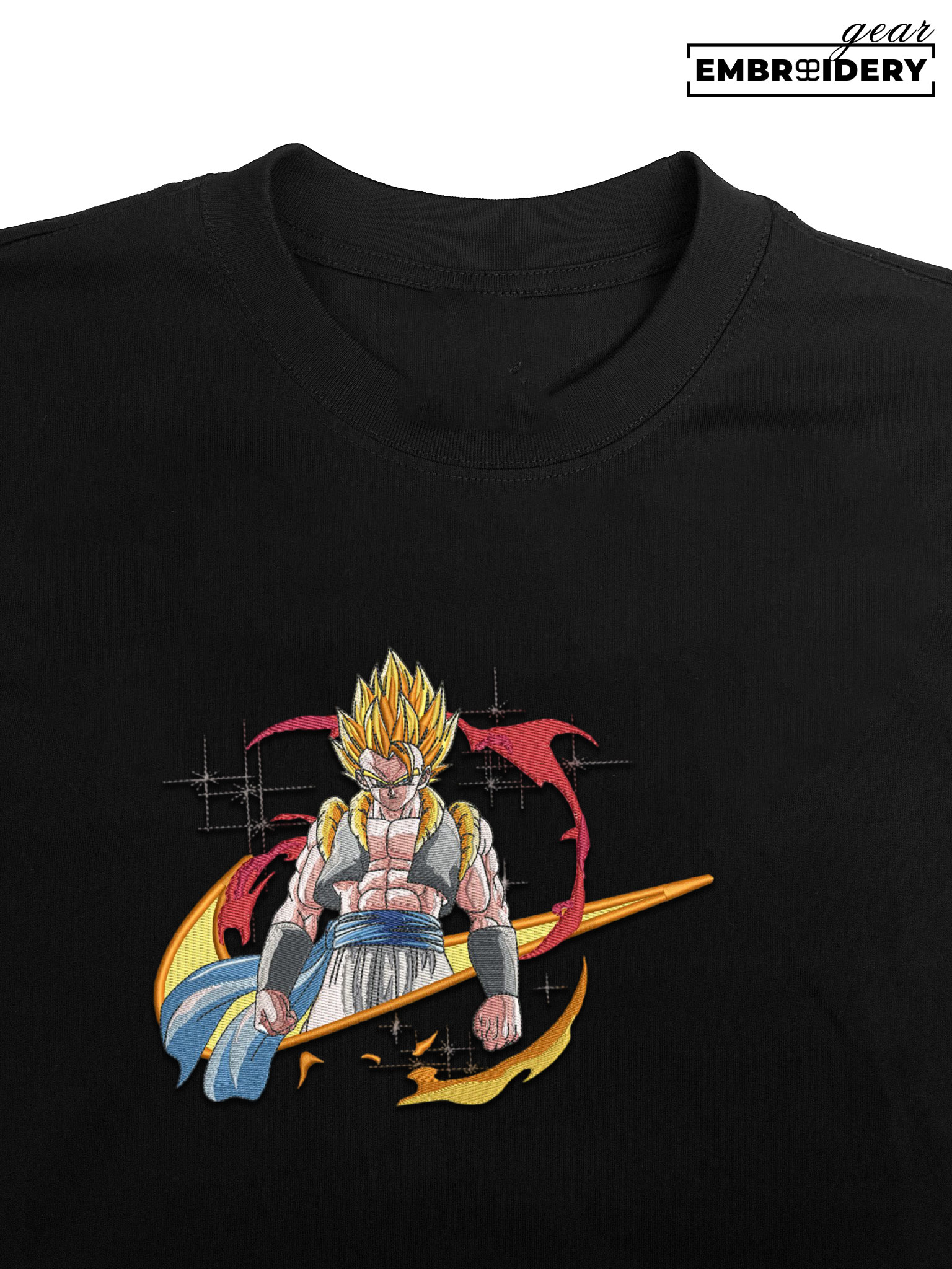 Gogeta swoosh nike Dragon Ball Anime Embroidered Design Personalized Embroidered T Shirt Sweatshirt Hoodie Clothing DB018